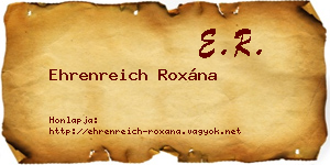 Ehrenreich Roxána névjegykártya